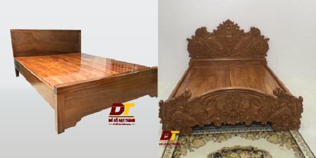 Giường ngủ đạt thành gỗ tự nhiên cao cấp chống xước, chống mối mọt, giá tốt tại TpHCM